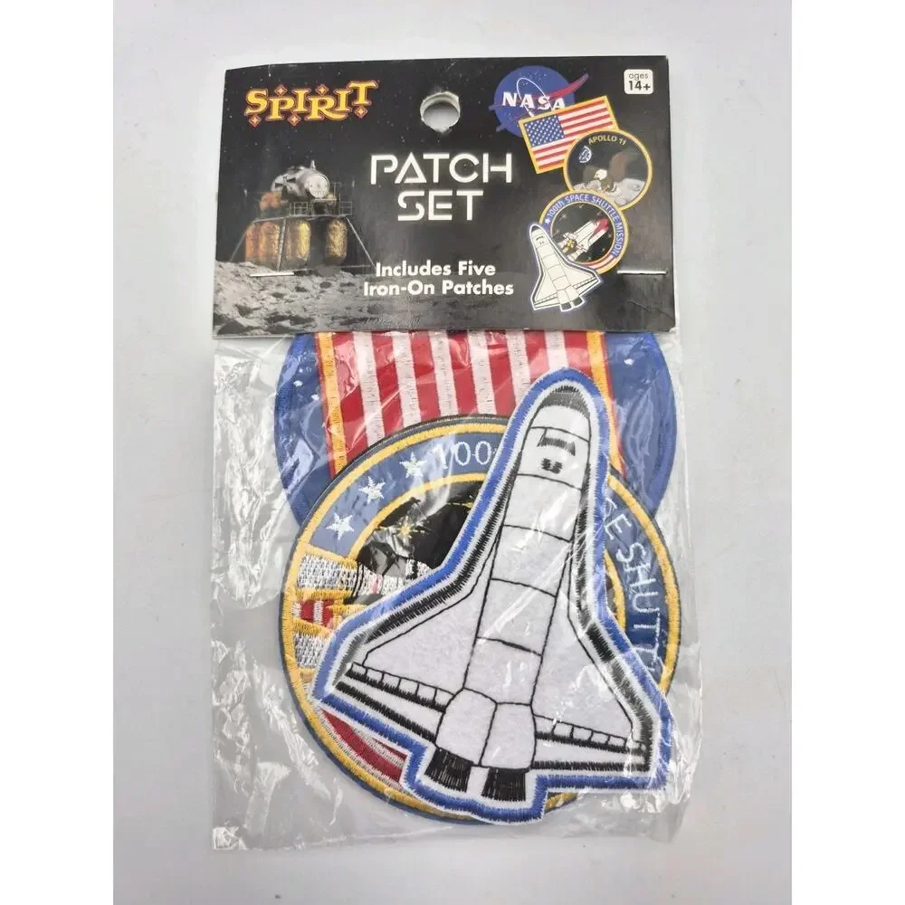 NASA Astronaut Space Shuttle US Flag Apollo 11 Embroidered Iron-on Patches 5-pcs - Picture 6 of 6